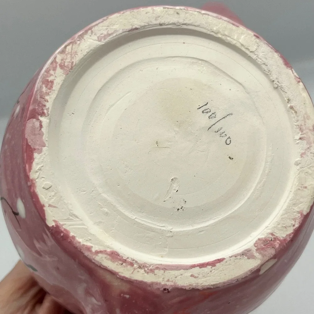 Handmade Pink Cherry Blossom Ceramic‎ Teapot Floral Design